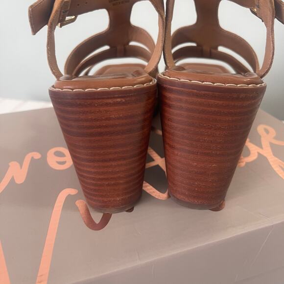 Crown Vintage Tanija Wedge Sandals Shoes Toasted Almond Size Womens 8.5 - Picture 5 of 9